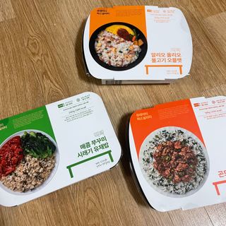 직탁 식단관리 3종 도시락(꼬막 듬뿍 곤드레비빔밥, 알리오올리오 불고기오믈렛, 매콤쭈꾸미 시래기유채밥) — 5점을 준 리뷰어가 2022년 6월 올린 사용 사진