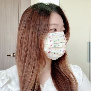 [숨그림] 덴탈마스크 짱구 우리아이 그리고 내가 쓰는 믿을수있는 케릭터 마스크 — 5점을 준 리뷰어가 2021년 9월 올린 사용 사진