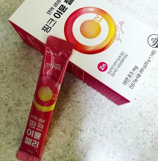 [인디닥터] 면역 생생 핑크 이뮨 젤리 — 5점을 준 리뷰어가 2022년 5월 올린 사용 사진