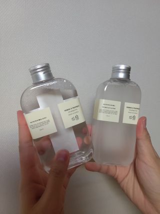 [녹산] 비건 대나무 밸런싱 수분 토너 + 비건 바이오 비타 에센스 — 5점을 준 리뷰어가 2022년 11월 올린 사용 사진