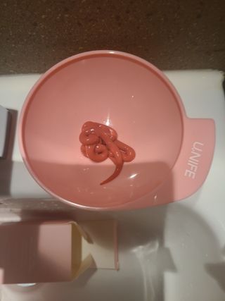 [유니프] 헤어 샤이니 핑크 컬러 트리트먼트240g — 4점을 준 리뷰어가 2023년 12월 올린 사용 사진