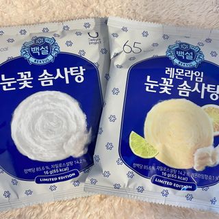 딜라이트 프로젝트  달콤한 눈꽃 간식세트( 눈꽃 솜사탕 / 레몬라임 솜사탕 / 달고나 총 7EA+스마트톡 증정) — 5점을 준 리뷰어가 2022년 4월 올린 사용 사진