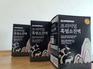참앤들황토농원 국내산 흑염소를 정성스럽게 담은, 프리미엄 흑염소 진액 70ml x 30포 1박스 — 5점을 준 리뷰어가 2023년 1월 올린 사용 사진