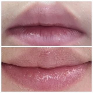 틱톡 [후르디아] 튼입술해결템 올리브영 블루베리 하이드레이팅 허니 립밤 — 5점을 준 리뷰어가 2024년 4월 올린 사용 사진
