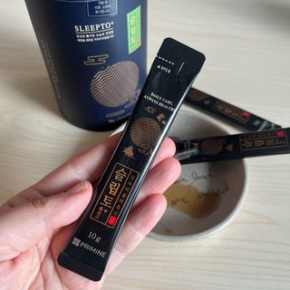 프리마인 자체 기업부설 연구소에서 찾아낸 건강한 수면의 비밀.  슬립토 플러스 30포 — 4점을 준 리뷰어가 2023년 5월 올린 사용 사진