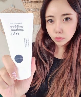 냉장고에 넣어요, 붉은 트러블 피부 다음날 진정되요 [버진팜스 푸딩수딩아토] — 5점을 준 리뷰어가 2021년 8월 올린 사용 사진