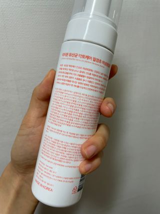 MF프리 [닥터문] 유산균 락토케어 질경초 여성청결제 200ml (폼타입) — 4점을 준 리뷰어가 2022년 6월 올린 사용 사진