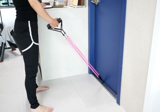 마이웨잇 심으뜸 홈트밴드세트 홈짐 여자홈트레이닝기구 운동용고무밴드 — 5점을 준 리뷰어가 2021년 7월 올린 사용 사진