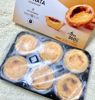 디앙뜨 포르투갈 에그타르트 오리지널 맛+패션후르츠+초콜릿타르트 맛 중 택1 — 4점을 준 리뷰어가 2021년 8월 올린 사용 사진