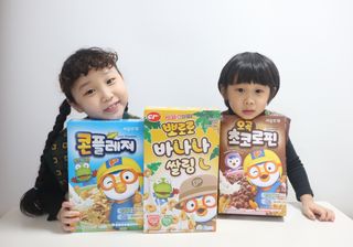 씨알푸드 뽀로로 시리얼 3종 — 5점을 준 리뷰어가 2022년 2월 올린 사용 사진