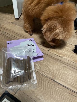 My Pet Care 천연단백질 치아건강에 개좋아 — 4점을 준 리뷰어가 2021년 2월 올린 사용 사진
