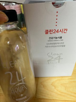 클린24시간 1BOX(5포) + 전용보틀(500ml) — 5점을 준 리뷰어가 2023년 8월 올린 사용 사진