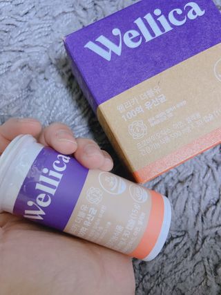 웰리카 더블유 100억 유산균 — 4점을 준 리뷰어가 2020년 12월 올린 사용 사진