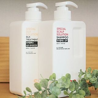 트리플에스 탈모 샴푸 580ml + 실크 트리트먼트 580ml — 5점을 준 리뷰어가 2021년 5월 올린 사용 사진