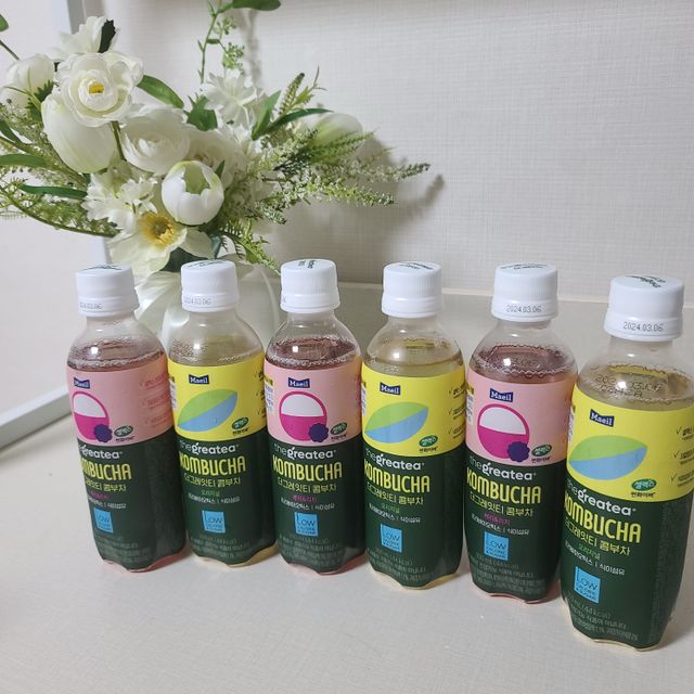 [매일유업] 더그레잇티 44kcal 콤부차 300ml *12개입 (오리지널 6개+베리리치 6개) 리뷰 사진