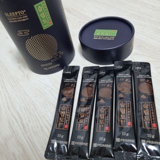 프리마인 자체 기업부설 연구소에서 찾아낸 건강한 수면의 비밀.  슬립토 플러스 30포 — 5점을 준 리뷰어가 2021년 10월 올린 사용 사진