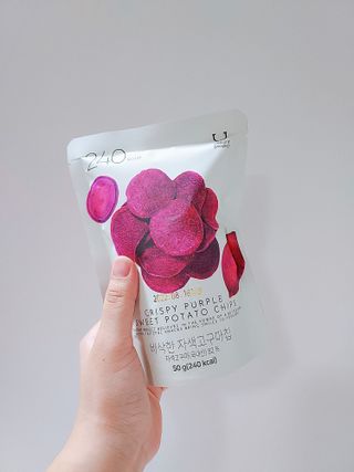 딜라이트 프로젝트 바삭한 원물칩 3종 고구마칩, 자색고구마칩, 느타리버섯칩 [총 6봉지] — 5점을 준 리뷰어가 2022년 3월 올린 사용 사진