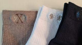 [사이즈가 있는 양말 필로이] 남/여 골지 발목 양말 4족 세트 남【S, M, L, XL】여【S, M, L】_컬러 랜덤 — 5점을 준 리뷰어가 2022년 6월 올린 사용 사진