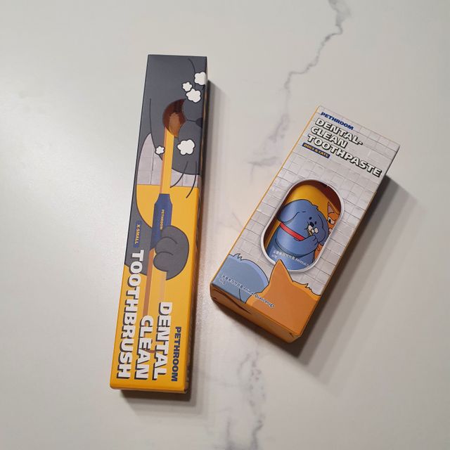 PETHROOM DENTAL CARE SET 페스룸 덴탈 케어 세트 / 덴탈 클린 칫솔 + 덴탈 클린 치약 리뷰 사진