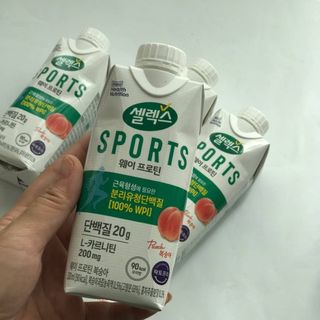 셀렉스스포츠 셀렉스 스포츠 웨이 프로틴 복숭아_ 330ml x 12팩 — 5점을 준 리뷰어가 2021년 4월 올린 사용 사진