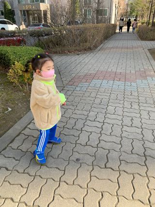 토박스코리아 다이노솔즈 티렉스 에어 네온 운동화 — 5점을 준 리뷰어가 2021년 3월 올린 사용 사진