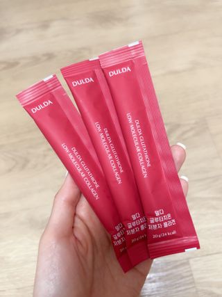 [덜다] 글루타치온 저분자 콜라겐 (20g x 15포) — 4점을 준 리뷰어가 2023년 8월 올린 사용 사진