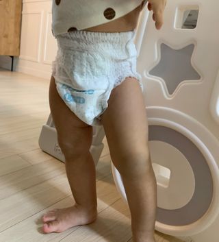 오브맘 밤 프리미엄 아기 기저귀 팬티형 밴드형 — 5점을 준 리뷰어가 2021년 1월 올린 사용 사진