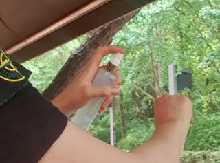 멈칫 X 최준 헤어 앤 바디미스트 소프트블루솝, 마젠타레이디 2종 — 5점을 준 리뷰어가 2021년 8월 올린 사용 사진