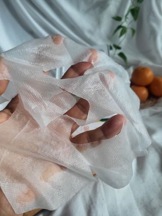 제주인디 비타민 씨 데일리 모닝 케어 마스크 — 5점을 준 리뷰어가 2023년 12월 올린 사용 사진