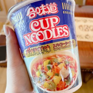 NISSIN 닛신 컵누들  4종 - 씨푸드오리지날, 씨푸드 스파이시, 씨푸드 커리, 씨푸드 XO소스 — 5점을 준 리뷰어가 2022년 2월 올린 사용 사진