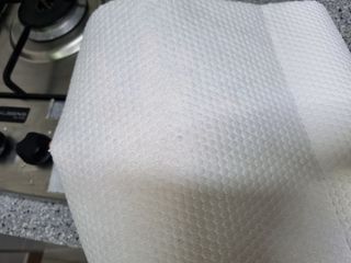 부직포나라 중금속유해물질ZERO 뜯어쓰는 주방 일회용수세미 60매 2매 — 4점을 준 리뷰어가 2022년 9월 올린 사용 사진