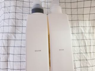 [생활공작소] 섬유유연제 + 세탁세제 1.5L 릴리향 — 5점을 준 리뷰어가 2021년 2월 올린 사용 사진
