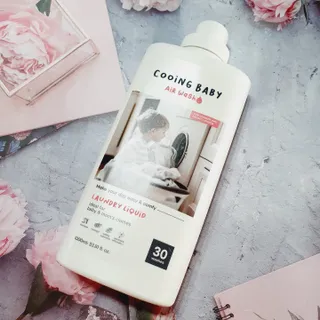 쿠잉베이비 에어워시 세탁세제,섬유유연제 1L — 5점을 준 리뷰어가 2023년 1월 올린 사용 사진
