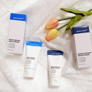 더마포레스트 마데카소사이드 리페어 크림,  모이스처라이징 아쿠아크림 — 5점을 준 리뷰어가 2021년 8월 올린 사용 사진