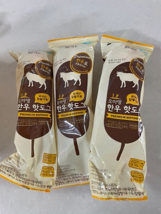 오마뎅 한우핫도그 — 3점을 준 리뷰어가 2021년 5월 올린 사용 사진