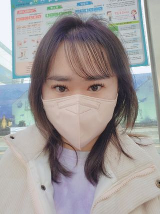 애니가드 셋업메베마스크 (대형 4컬러 + 중형 4컬러) — 5점을 준 리뷰어가 2022년 3월 올린 사용 사진