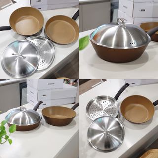 모멘토 마론 프라이팬 26cm 3종 (26cm팬/26cm웍팬/호환 스티머+돔뚜껑) — 4.5점을 준 리뷰어가 2022년 9월 올린 사용 사진