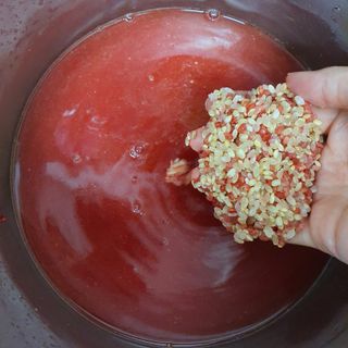 하나로라이스 기능성쌀 5종 1kg  환경을 생각한 다회용 용기 사용 — 4점을 준 리뷰어가 2022년 1월 올린 사용 사진