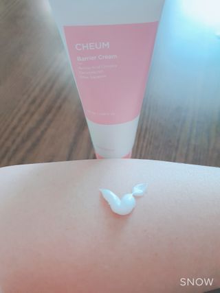 화이트리 채움 베리어 로션, 베리어 크림 세트 — 5점을 준 리뷰어가 2021년 2월 올린 사용 사진