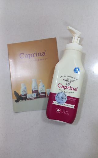 카프리나 산양밀크 모이스춰라이징 바디로션 350ml(오리지널향) — 5점을 준 리뷰어가 2023년 4월 올린 사용 사진
