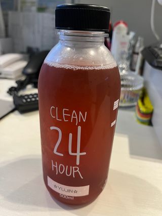 클린24시간 1BOX(5포) + 전용보틀(500ml) — 5점을 준 리뷰어가 2022년 8월 올린 사용 사진