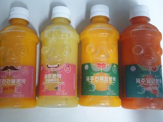 탐라원 제주의 맛, 몬딱주스 4종세트 - 한라봉몬딱주스, 천혜향몬딱주스, 청귤에이드, 당근몬딱주스 — 5점을 준 리뷰어가 2021년 7월 올린 사용 사진