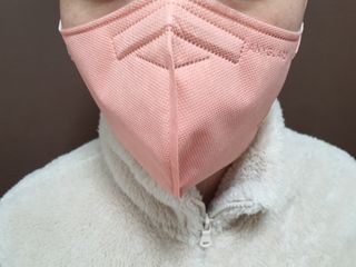 애니가드 셋업마스크 4컬러 각 10매입 [크리미베이지, 캐시미어로즈, 초콜렛브라운, 미드나잇네이비] — 5점을 준 리뷰어가 2022년 2월 올린 사용 사진