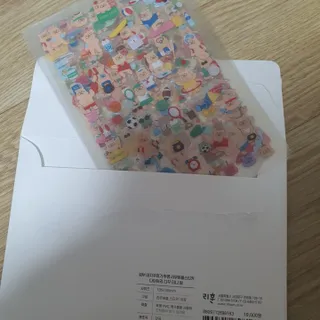 리훈 곰부 내지꾸미기 투명 리무버블 스티커팩 다이어리 다꾸 미니 씰 세트 — 5점을 준 리뷰어가 2023년 5월 올린 사용 사진