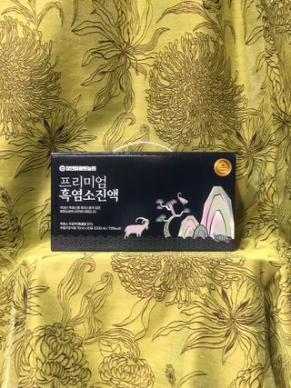 참앤들황토농원 국내산 흑염소를 정성스럽게 담은, 프리미엄 흑염소 진액 70ml x 30포 1박스 — 4.5점을 준 리뷰어가 2023년 1월 올린 사용 사진