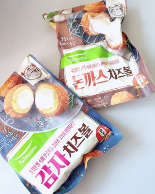 [풀무원] 치즈볼 2종-돈까스치즈볼, 감자치즈볼 — 5점을 준 리뷰어가 2021년 4월 올린 사용 사진