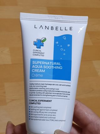 랑벨 수퍼내츄럴 아쿠아 수딩 크림 100ml — 5점을 준 리뷰어가 2022년 4월 올린 사용 사진