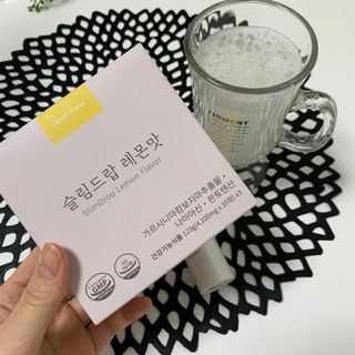 [슬림드랍 레몬맛] 건기식 다이어트 보조제 겸 비타민 — 5점을 준 리뷰어가 2022년 1월 올린 사용 사진