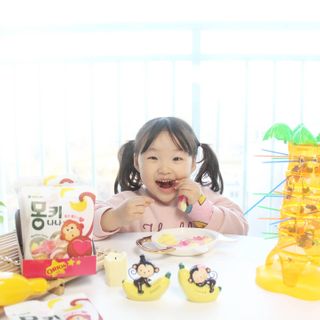 폭신 쫄깃 식감 로맨스, 몽키나나 젤리 8봉지 — 4점을 준 리뷰어가 2021년 2월 올린 사용 사진