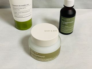 마리엔메이 센서티브 수딩 젤 크림 + 어성초 티트리 추출물 세럼 + 어성초 티트리 모공 클렌징 폼 — 5점을 준 리뷰어가 2021년 9월 올린 사용 사진